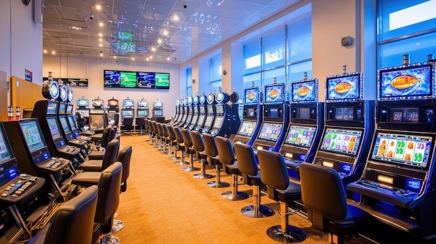 Arcade interface design showing menu systems and visual hierarchy