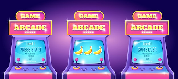 Arcade game interface design showing intuitive user experience